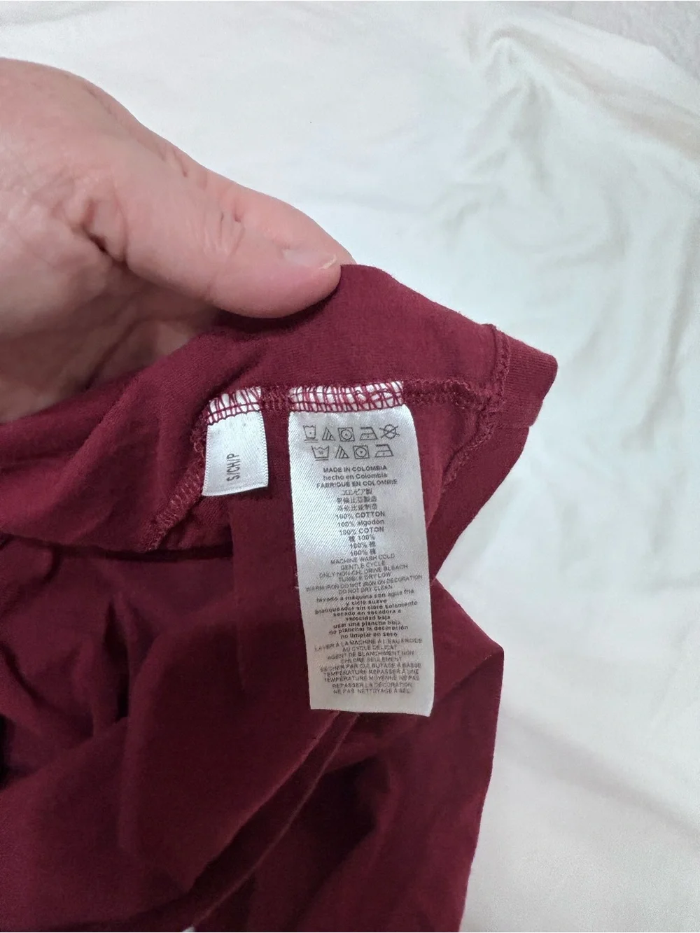 Michael Kors Burgundy Logo Sleeve Long Sleeve Shirt Women’s Small Cotton
